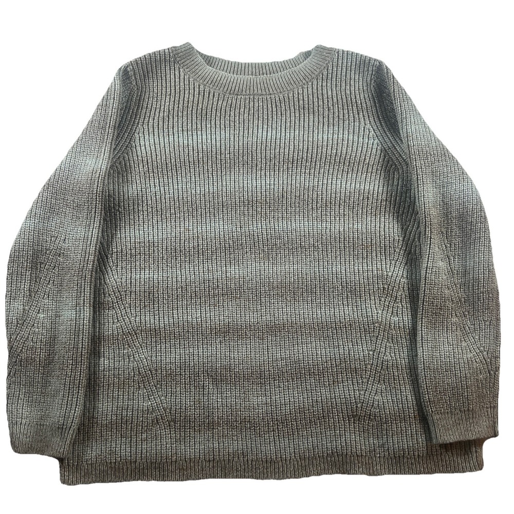 J Jill Sweater Womens Large Heathered Ribbed Knit Pullover Cozy Soft‎
